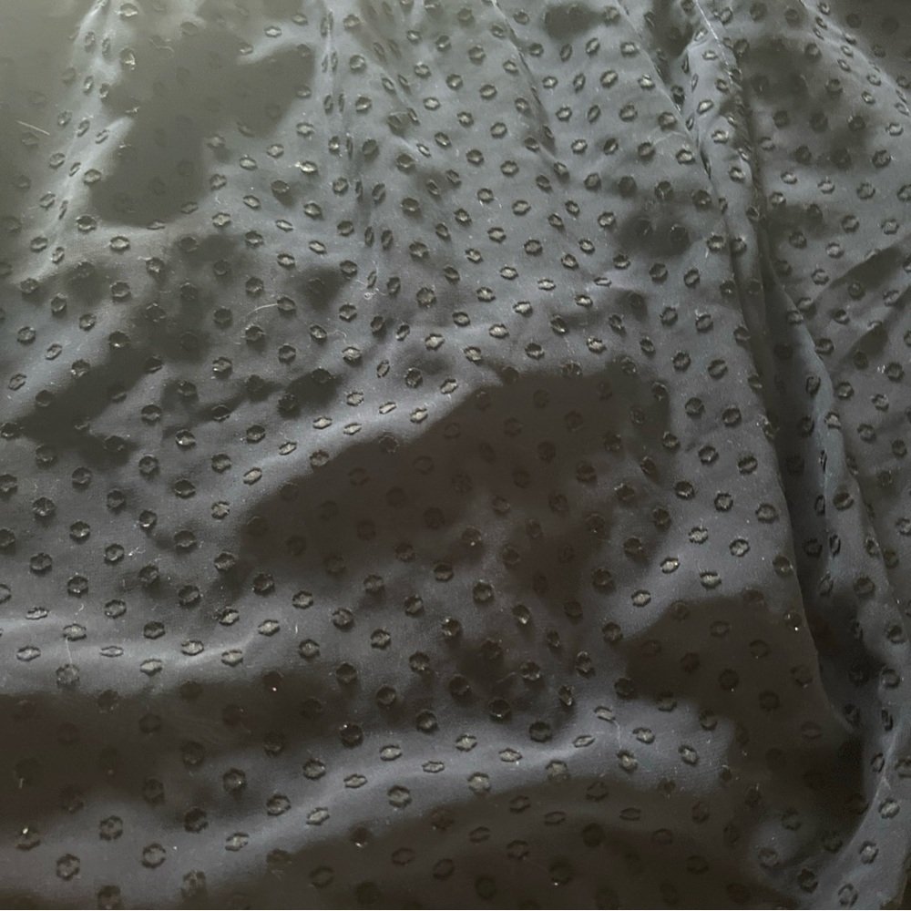 J Crew Navy Polka Dots Faux Wrap Chiffon Fit & Flare Dress Sz 4 - Picture 3 of 5